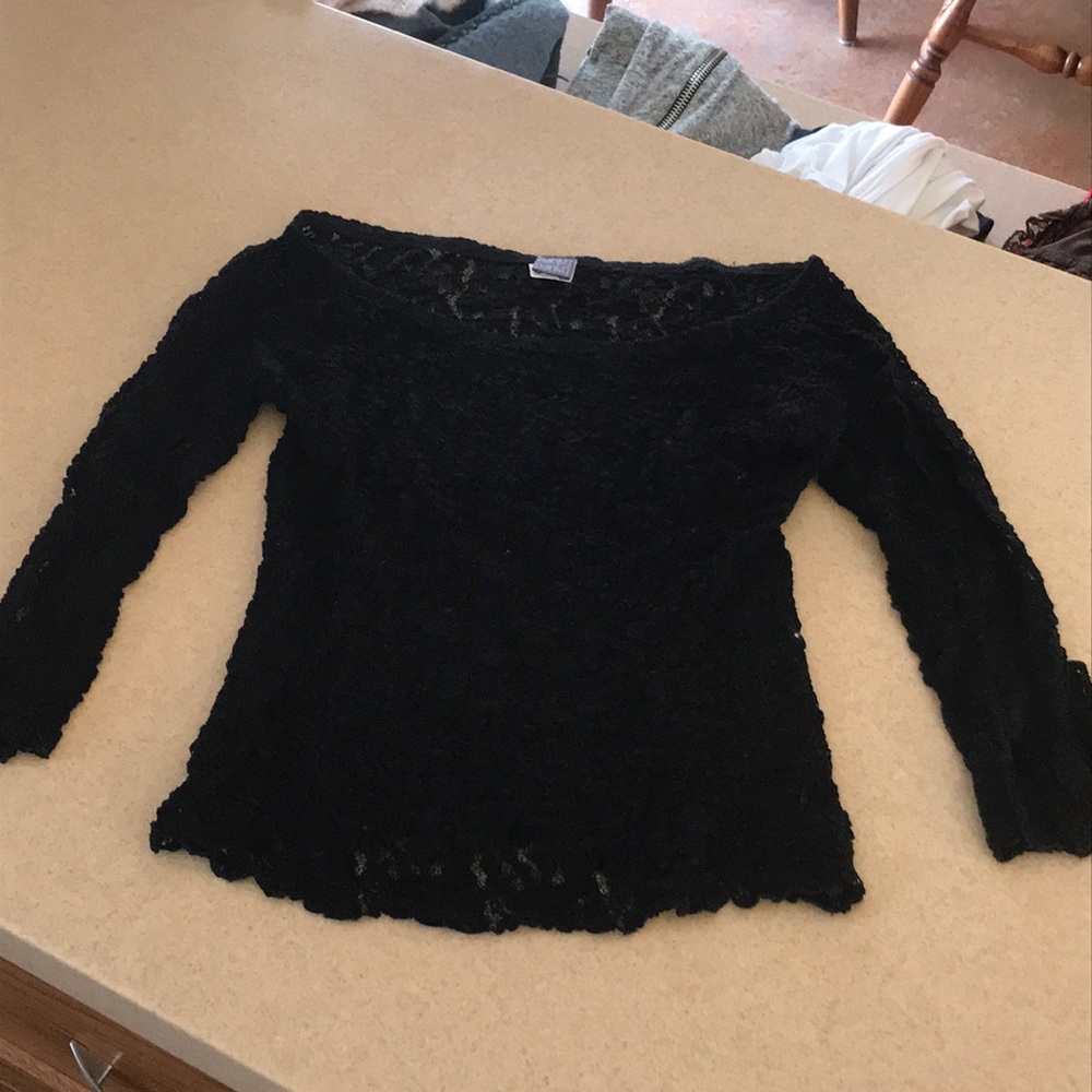 Hanky Panky lace 3/4 sleeve lace top